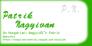 patrik nagyivan business card